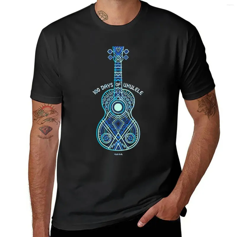 Débardeurs pour hommes 2024 String Theory 1: Bright Blues (recommandé: Imprimer sur foncé) - 100 jours de ukulélé T-shirt Vêtements pour hommes mignons