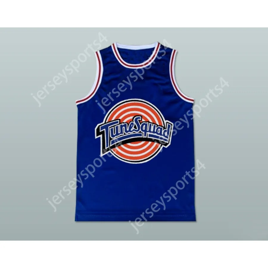 Personalizado qualquer nome qualquer equipe BLUE 23 SPACE JAM TUNE SQUAD BASKETBALL JERSEY QUALQUER JOGADOR Todo costurado tamanho S M L XL XXL 3XL 4XL 5XL 6XL qualidade superior