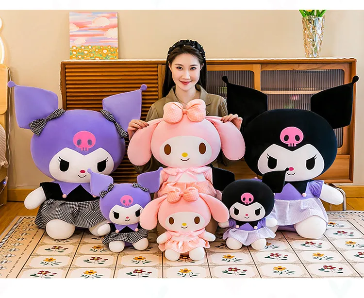 Gros mignon 30-38 cm Kuromi jouets en peluche jeux pour enfants Playmates cadeaux de vacances décoration de la chambre prix de la machine à griffes enfant anniversaire cadeau de Noël