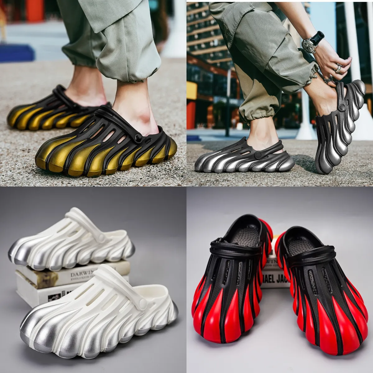 Sommar- och kvinnors tofflor Claw Sports Sandals Elirands Designer Högkvalitativ Fashion Solid Color Thick Sole Slippers Beach Sports Slippers Gai