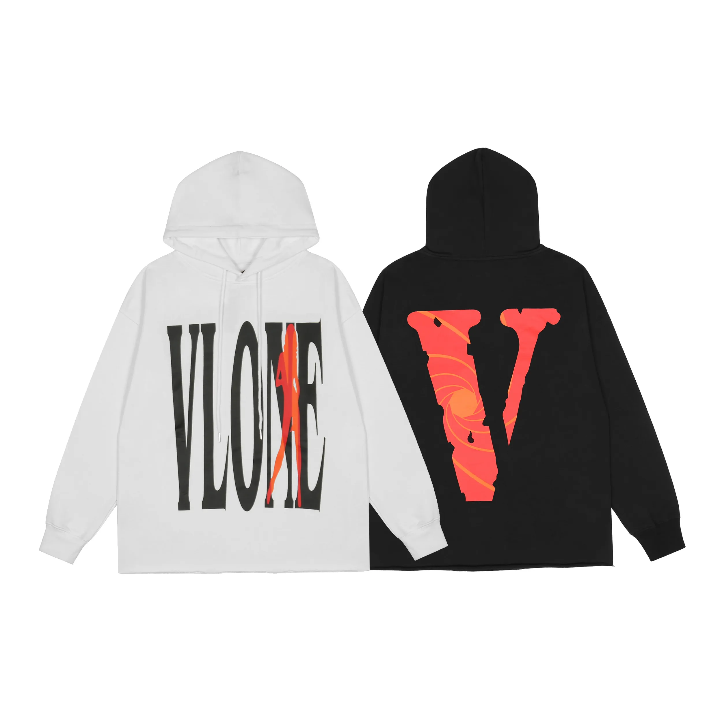 Vlone Blobierze Nowa bawełniana lycra tkanina męska i damska światła Luminous długoterminowy Casual Classic Trend Fashion Trend Męs