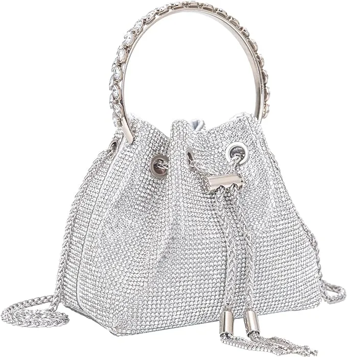 Kobietowe torebki Silver Rhinestone Torebka Sparkling Crossbody Bag Wedding Prom Party Club Torebki Dhl Wysyłka