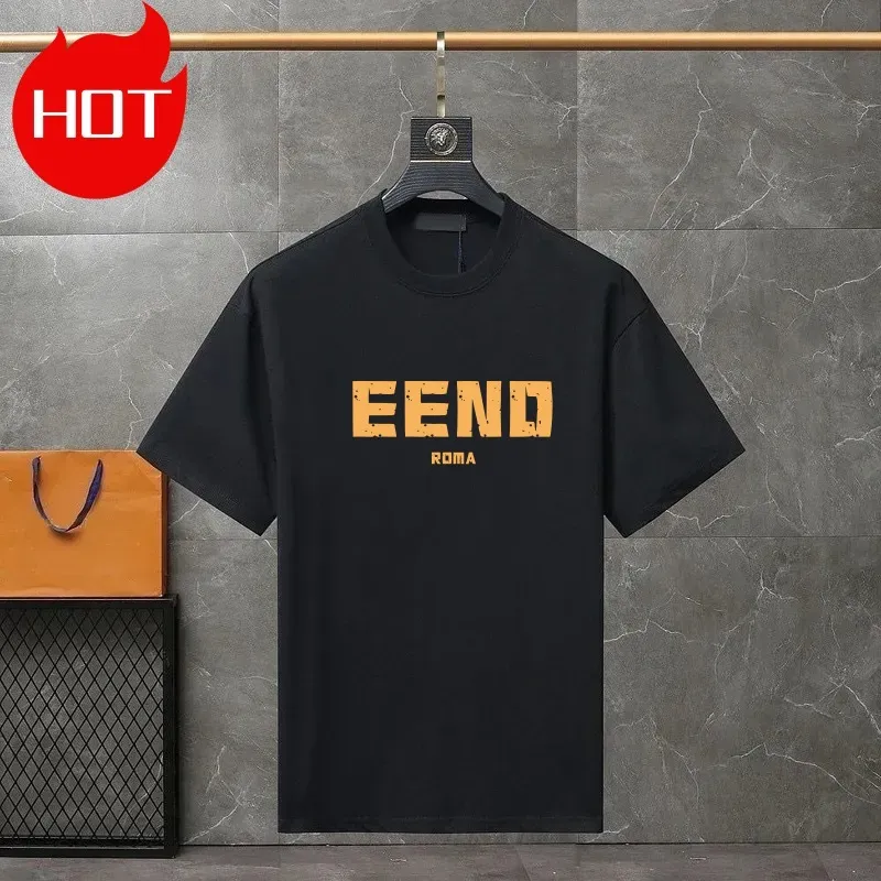 Brief bedruckt übergroße Herren-Baumwoll-T-Shirt mit kurzem Ärmeln mit modischem und klassischem festen Farbdruckdesign, Herren-Polo-Shirt, das den Trend führt
