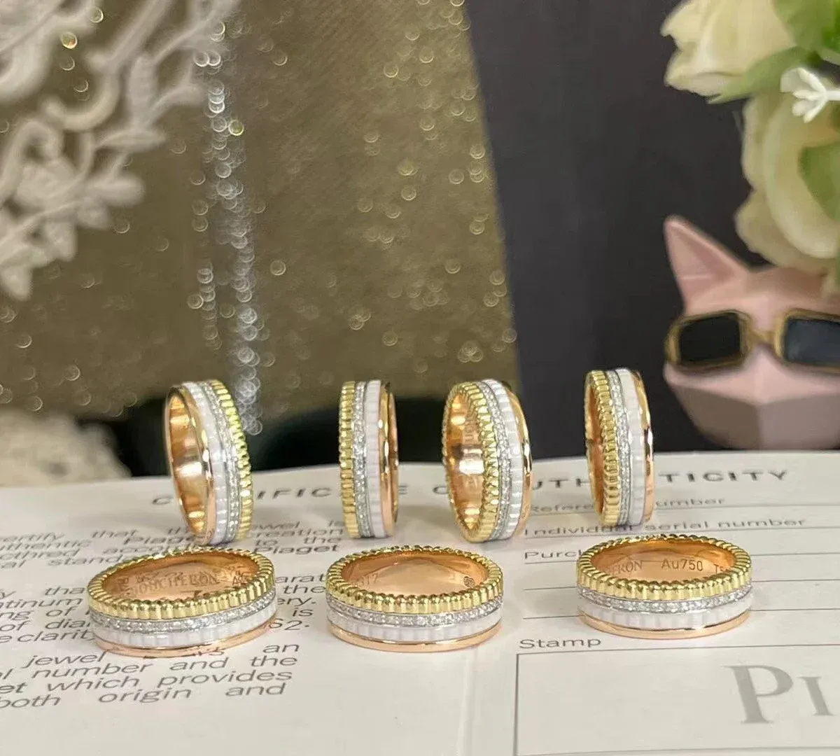 Горячий продавать S925 серебро вращающееся кольцо шестерни для женщин классические ювелирные изделия позолота Шарм модные роскошные брендовые вечерние кольца для пар с коробкой размер от 5 до 9