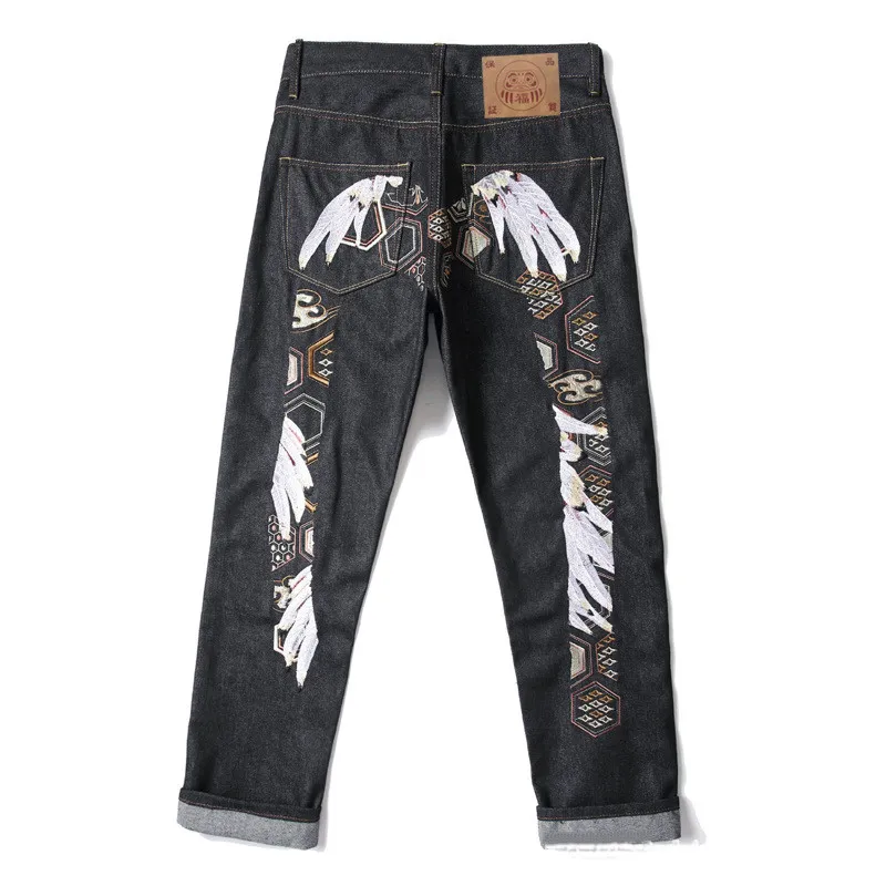 evisuujeans jeans de créateur pour hommes jeans droits squelette broderie pantalon en denim en détresse déchiré motard noir bleu jean baggy pantalon long
