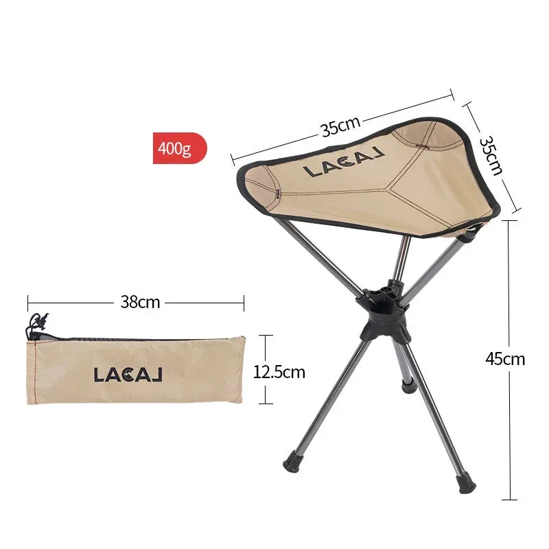 Accessories Alloy Rotating Triangle Chair Fishing Camping Bench Portable Outdoor Leisure Folding Small Mazar Super Light Aluminum