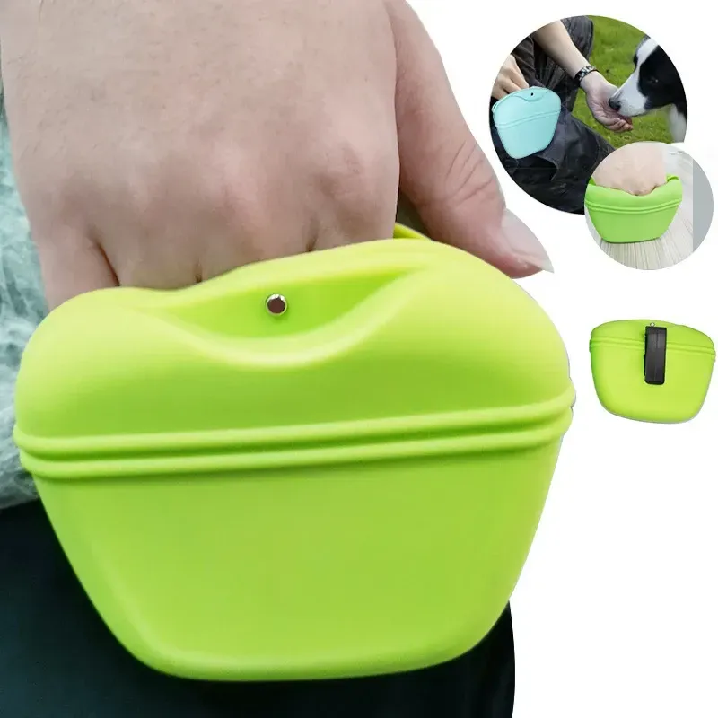 Portable Dog Training Waist Bag silicone Feeders Treat Snack Bait Dogs Obedience Agility Outdoor Food Storage Pouch Food Reward Waist Bags