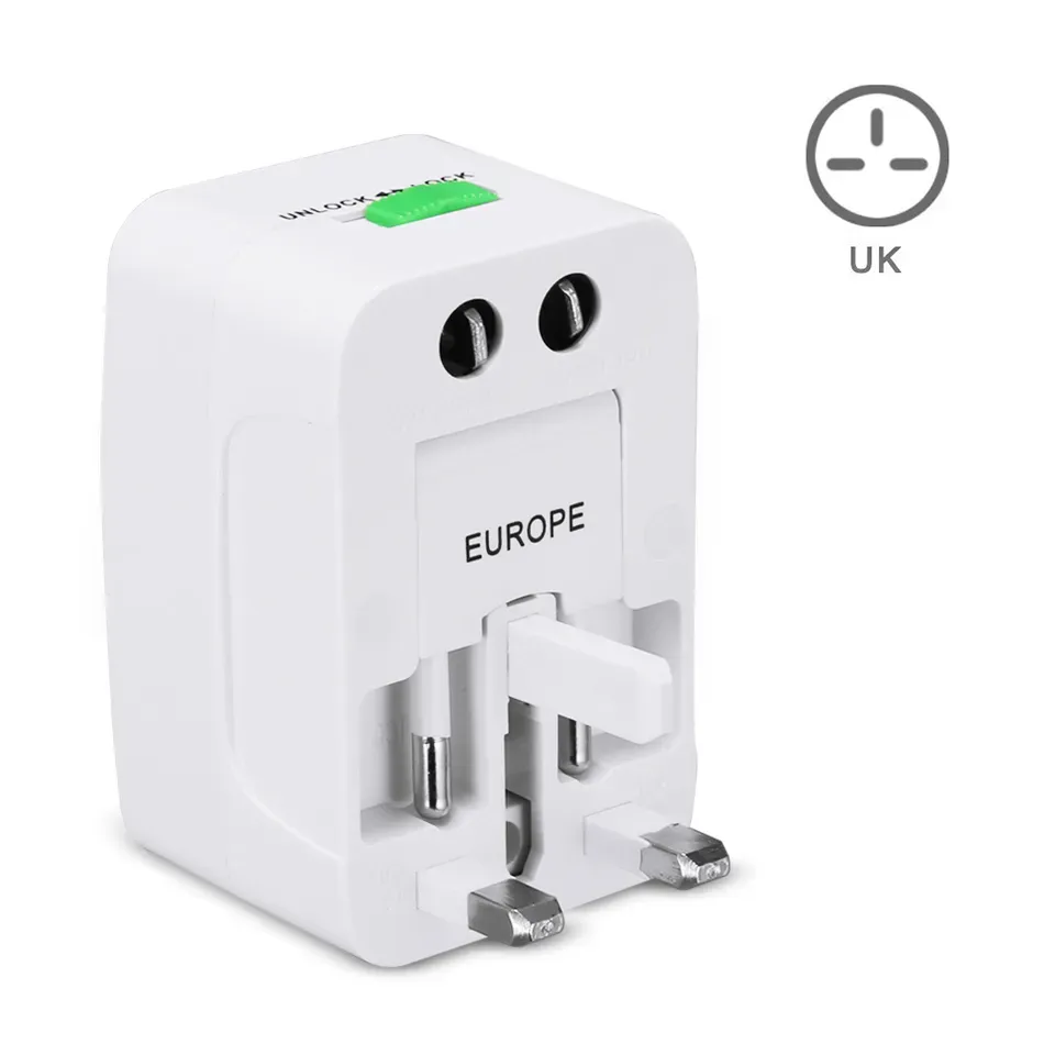 International Wall Chargers Global Travel Adapter Universal Socket Plug EU US All In One World Wide Electrical Plug Home Wall Port With Retail Package