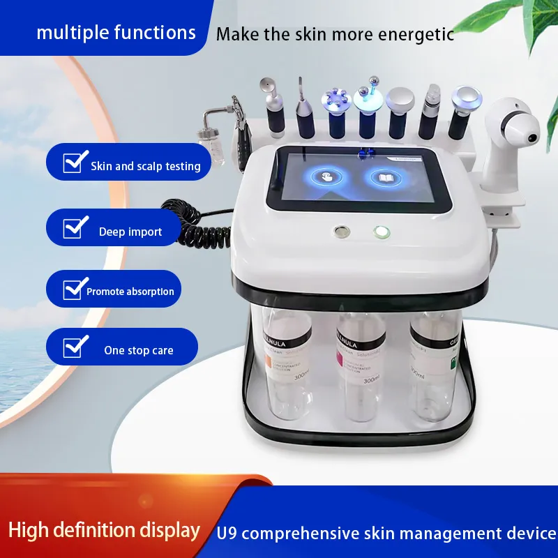Hautdetektor Hyrdro Dermabrasion Wasser Sauerstoff Gesichtsblase Schönheitsmaschine zur Hautverjüngung