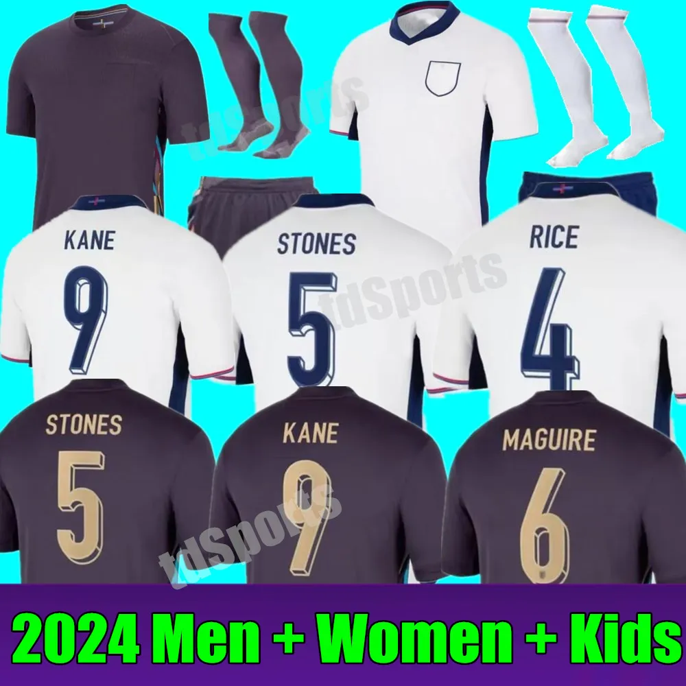 Ny 2024 Englands National Team Soccer Jerseys 24 25 England Football Shirt Kane Saka Foden Bellingham Sterling Rashford Sancho Grealish Men Women Kid Kit