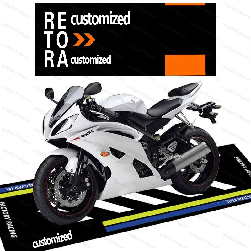 Slyckor Display mattor Motorcykel Parkeringsmatta Polyester racing Moto Mattor Mat Antislip Bedside Rugs Anpassade Display Mat Parkering