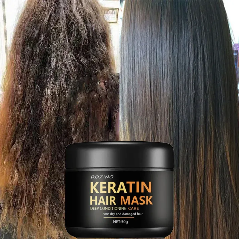 Conditioner-Haarmaske, 5 Sekunden, magisches Keratin, schnelle Reparatur, beschädigtes, krauses, tiefes, nährendes, weiches, glättendes Conditioner-Haarpflegeprodukt, 50 ml