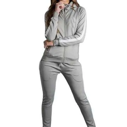 Top-Qualität, maßgeschneiderte Damen-Sportbekleidung, Damen-Jogger-Trainingsanzüge, Großhandel, neue Mode, einfarbig, neueste Designs, kurze Jogginganzüge