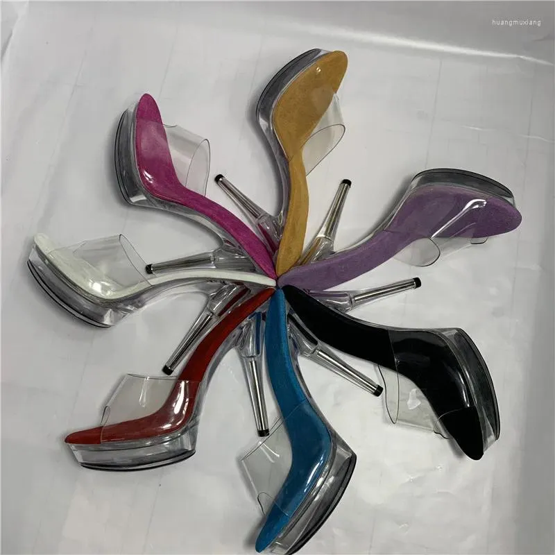 Chaussures de danse 13 Cm, talons hauts sexy, semelles en cristal, pour femmes, spectacle sur scène