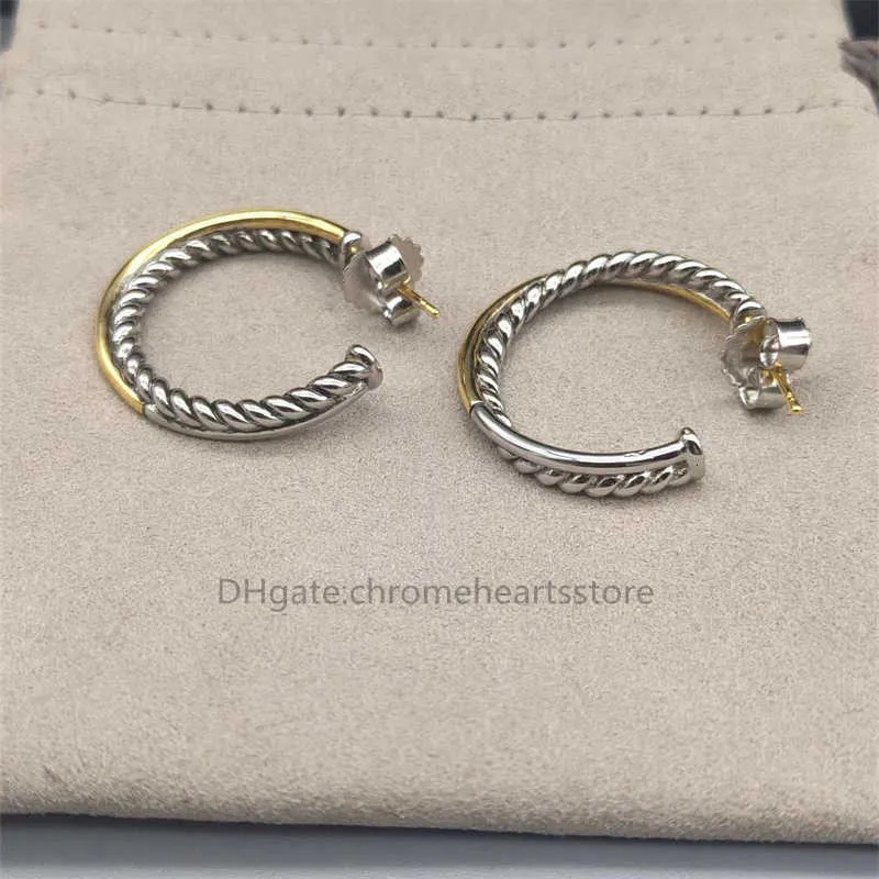 Orecchini di design creativo color oro orecchini incrociati in metallo per le donne regalo di gioielli a cerchio di lusso geometrico di moda