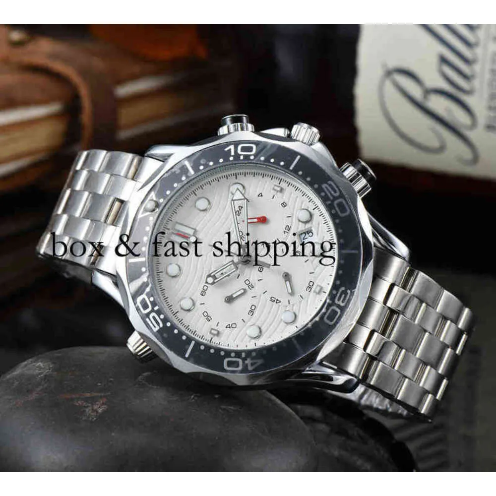 Chronograph Superclone Watch Watches Wristwatch Luxury Fashion Designer Six Pin Full Function Timing rostfritt stål Remmar Mänskhet WA 912