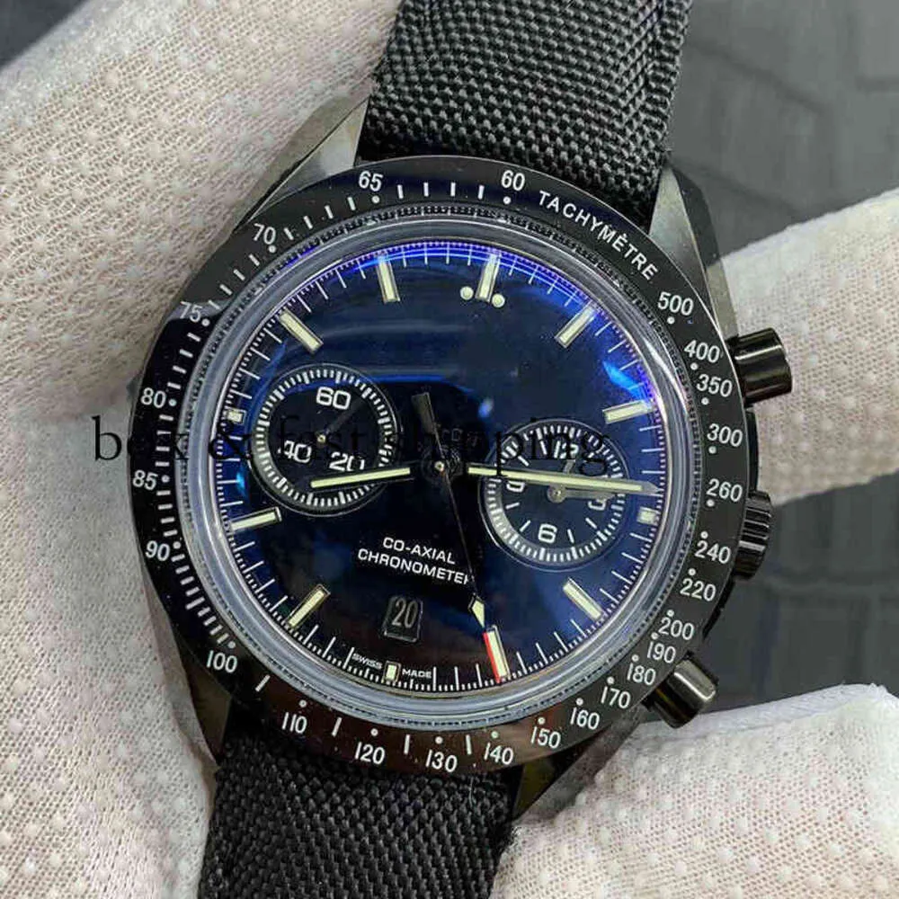 クロノグラフスーパークローン時計時計手首の高級ファッションデザイナーミガスーパータイム完全自動機械繊維メンズウォッチモントルデル