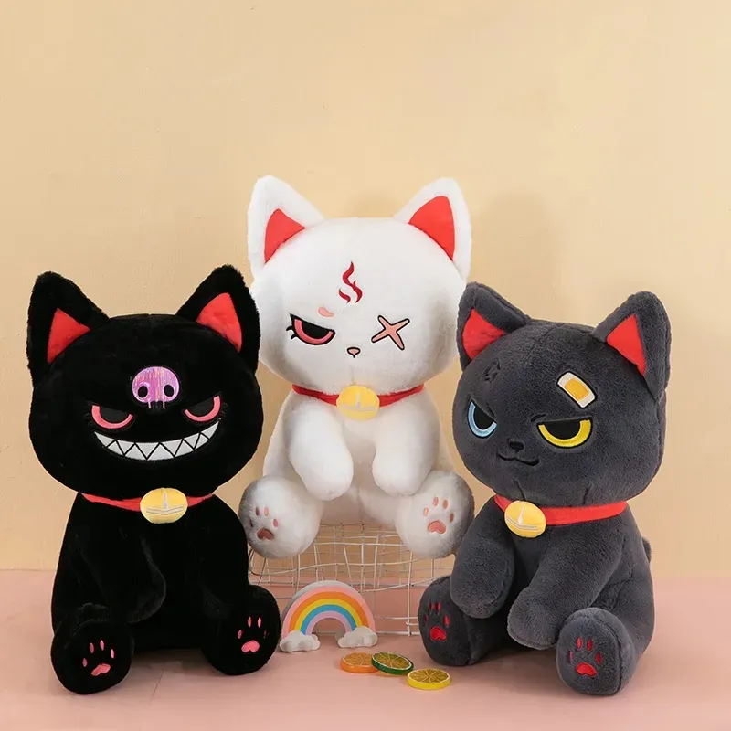 2024 all'ingrosso all'ingrosso Dark Horror spaventoso farcito Anime giocattoli di peluche cuscino animale giocattoli Home Decor 3 stile 50 cm inviato via mare