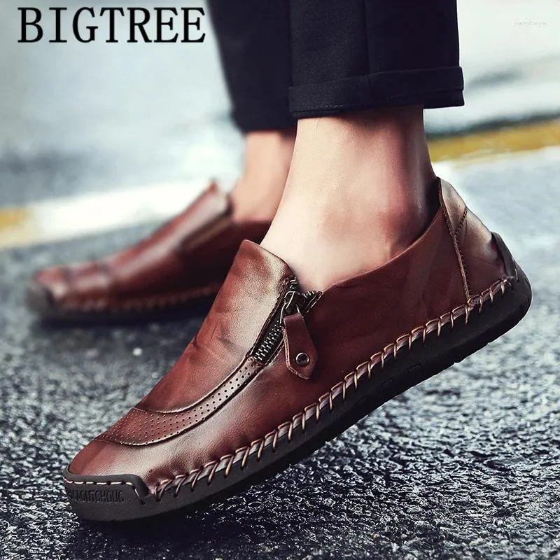 Casual Schuhe Aus Echtem Leder Männer Loafer Mode Sommer Plus Größe Luxus Fahren Herren Designer Ayakkabi Erkek