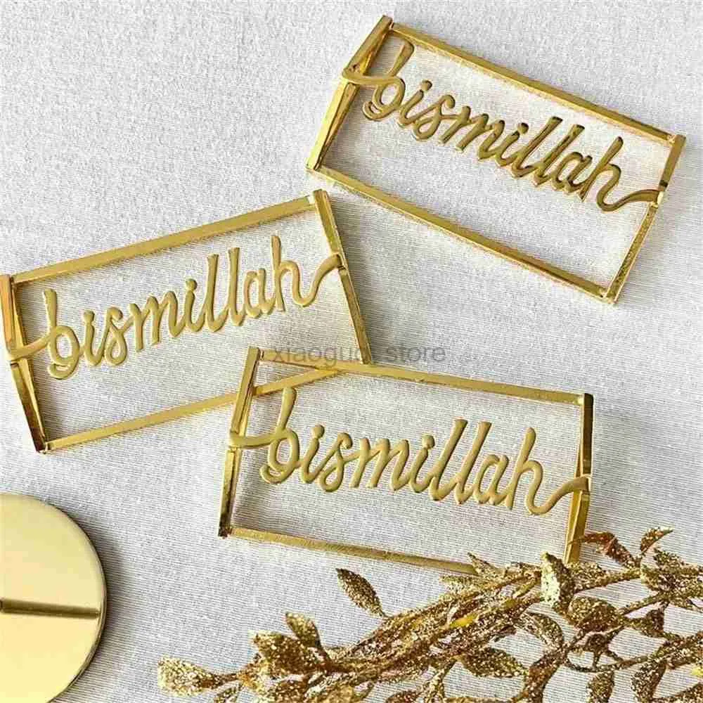 Towel Rings 6/PCS Bismillah letter napkin ring Arab Turkish Muslim napkin ring Eid towel buckle Spot free shipping 240321