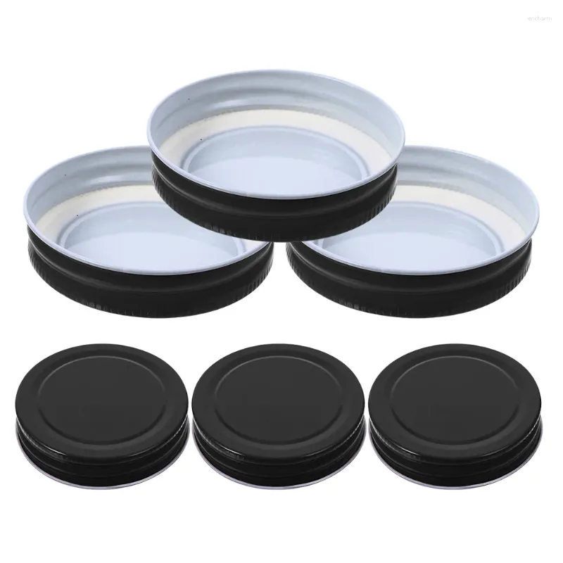 أدوات مائدة 6pcs Mason Canning Jar Tinplate Lids المعدنية القابلة لإعادة الاستخدام ل