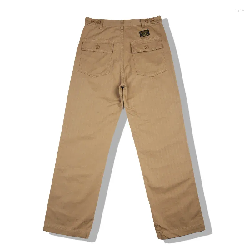 Pantalons pour hommes American Vintage Militaire Hommes Outdoor Casual Pantalon droit en coton Couleur unie Taille moyenne Pantalon cargo pleine longueur