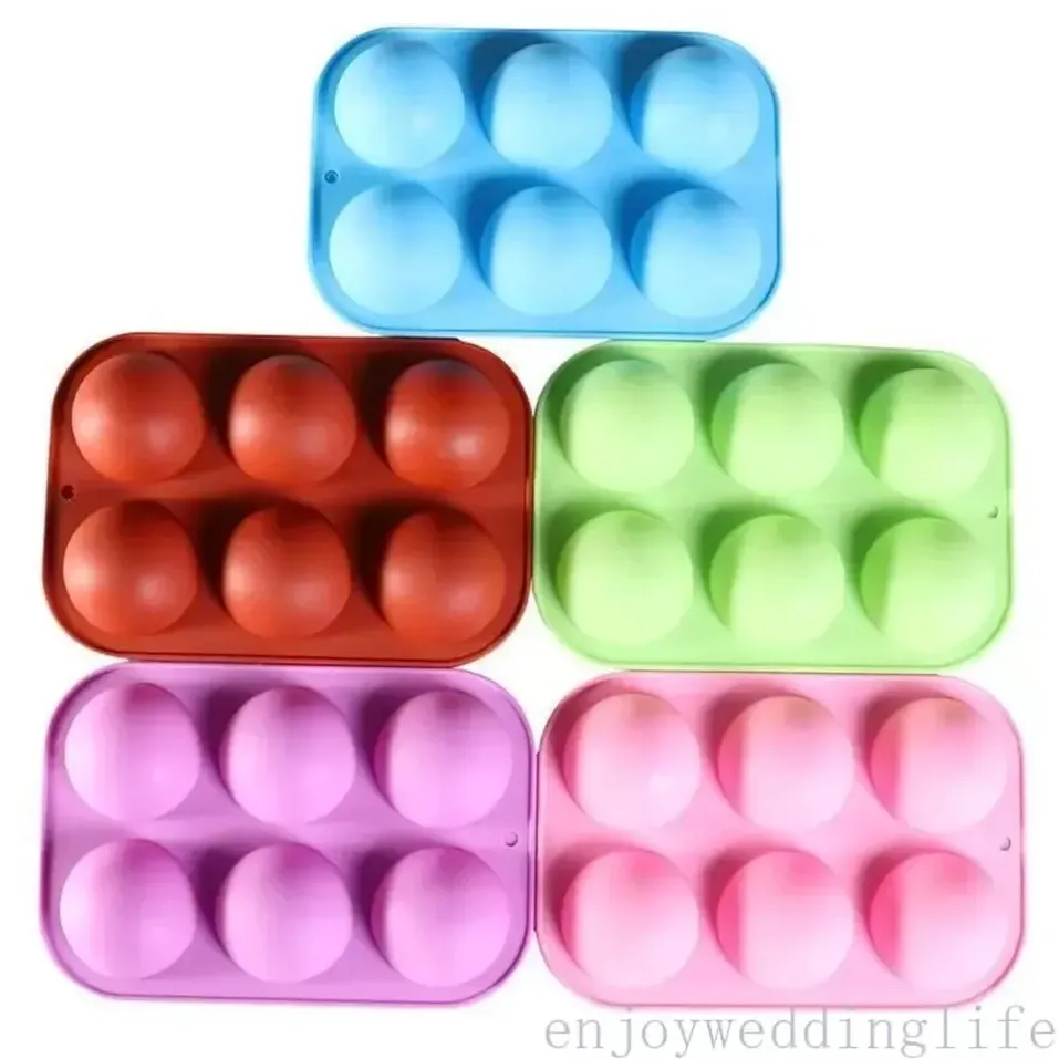 Round Silicone Chocolate Molds for Baking Cake Candy Cylinder Mold for Sandwich Cookies Muffin Cupcake Brownie Cake Pudding Jello FY4438 DHL sxjul16