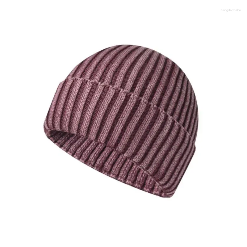 Berretti Autunno E Inverno Cappello in Pelle di Melone da Donna da Uomo Freddo Caldo in Maglia Moda Baotou Antivento Protezione per le Orecchie di Lana