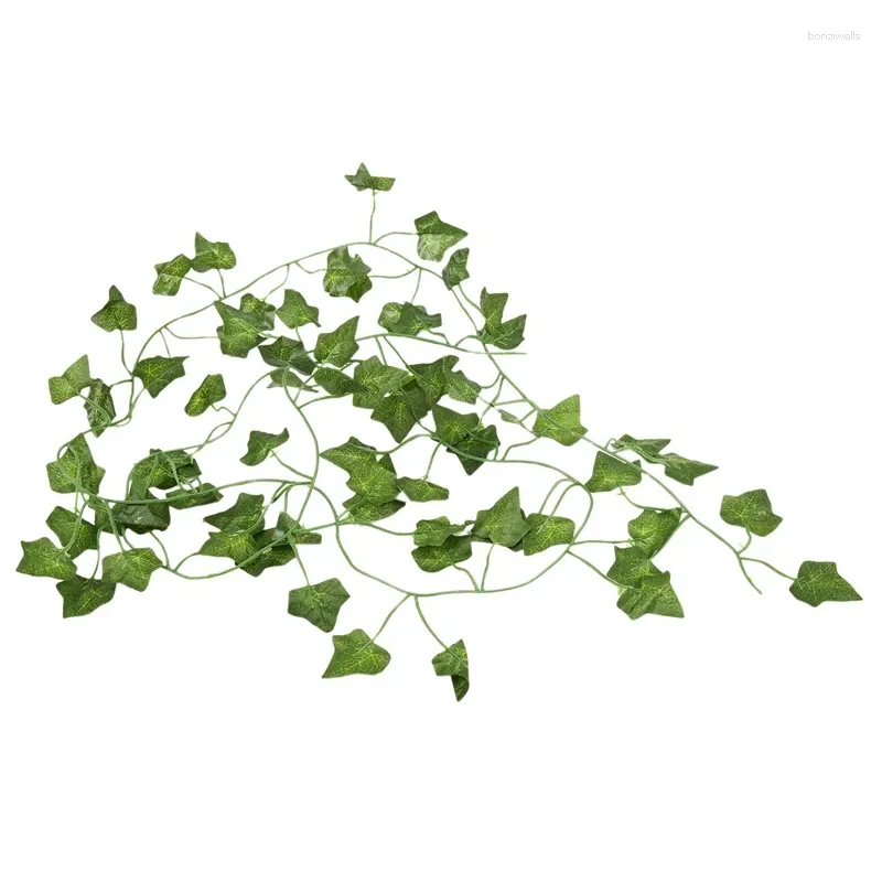 장식용 꽃 3 배 2m 길이 인공 식물 녹색 아이비 잎 포도 포도 나무 가짜 parthenocissus 홈 웨딩 바