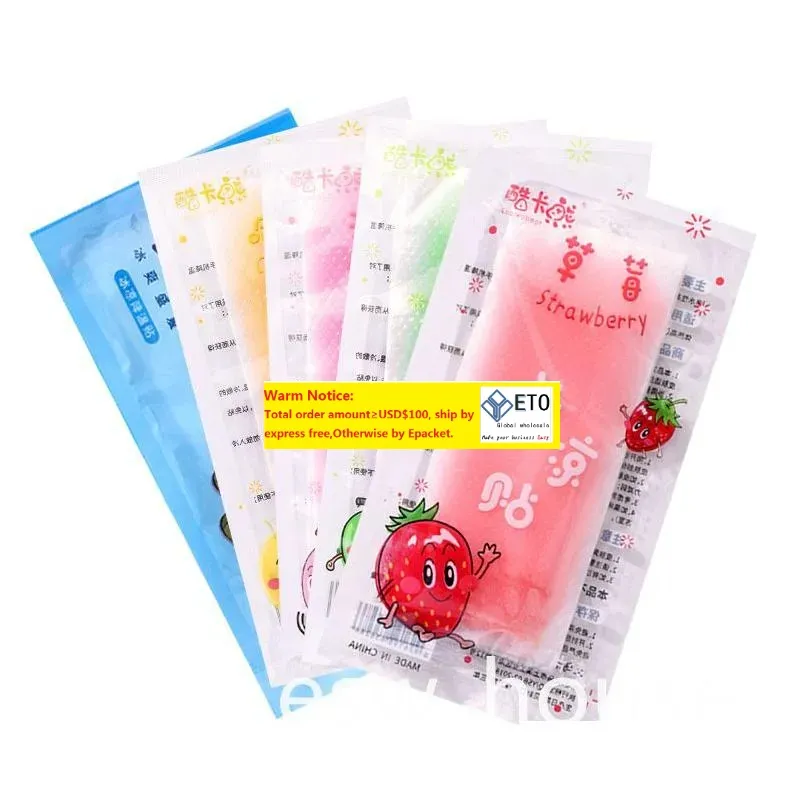 Other Festive Party Supplies Summer Fruity Ice Gel Cold Paste Cooling Sheets Physical Heat Sticker Fever Reduction Stickers Drop D Dhmvf ZZ