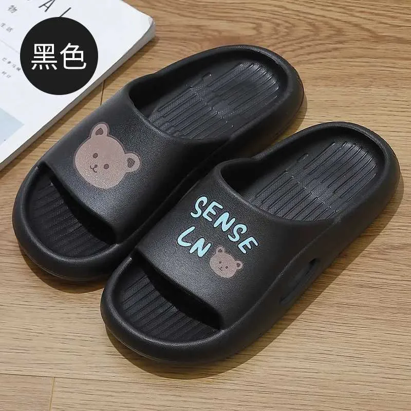 Slippers House Woman Summer Beach Slides Teddy Bear Indoor Kai cute Non Slip Eva Sandals Home Men Male Ladies Shoes Female01KQDZ H240322