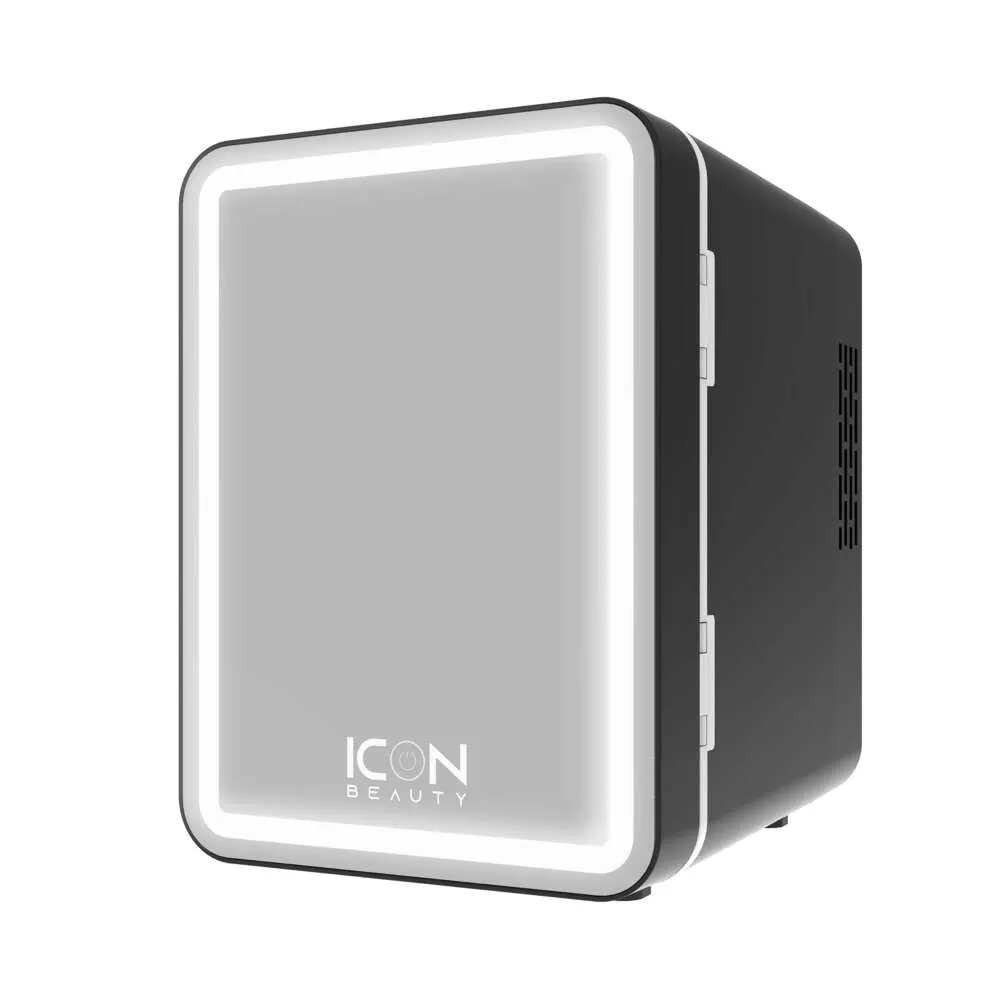 Ikon Beauty Mirror Door 6.75in. Kylare, 4-liters kompakt minikyl med pekkontroll LED-ljus och standarddörr, ny