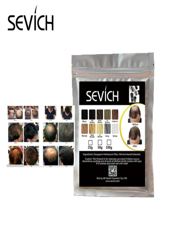 10 colores maquillaje cosmético queratina natural fibra para el cabello recarga SEVICH 25g productos para la caída del cabello para hombre y mujer maquillaje Stylin9271013