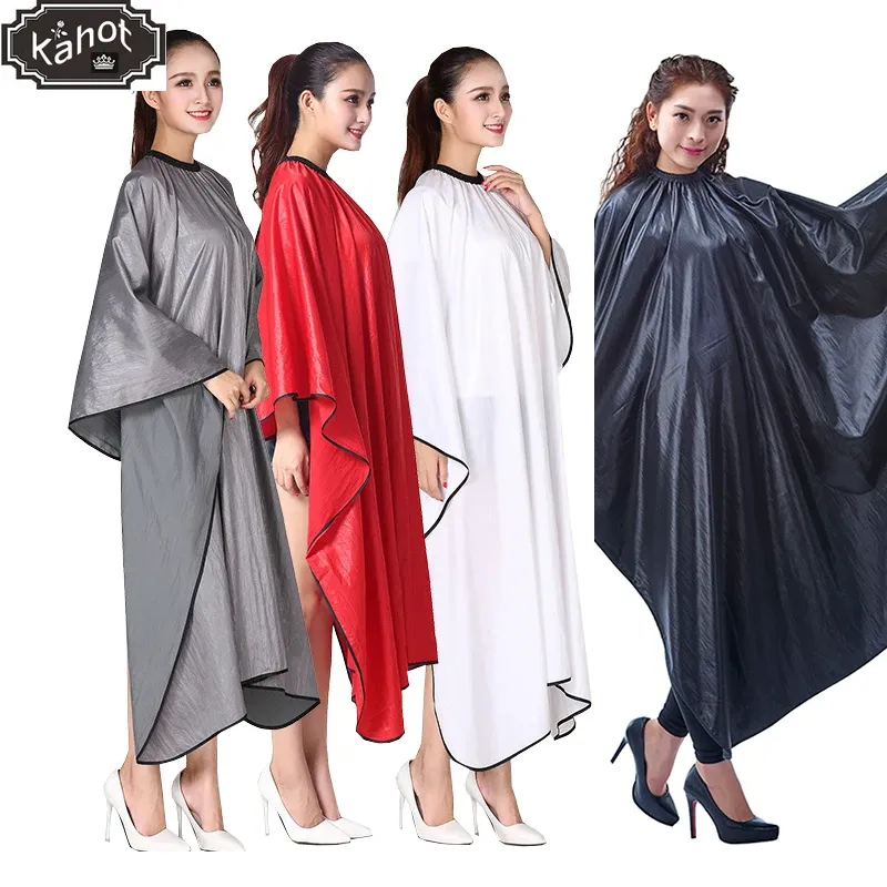 Werkzeuge 1pc Salon Professionelle Friseur Umhänge Wanny Seide Haar Schneiden Wrap Färbung Styling Kleid Friseur Barber Home Camps Tuch