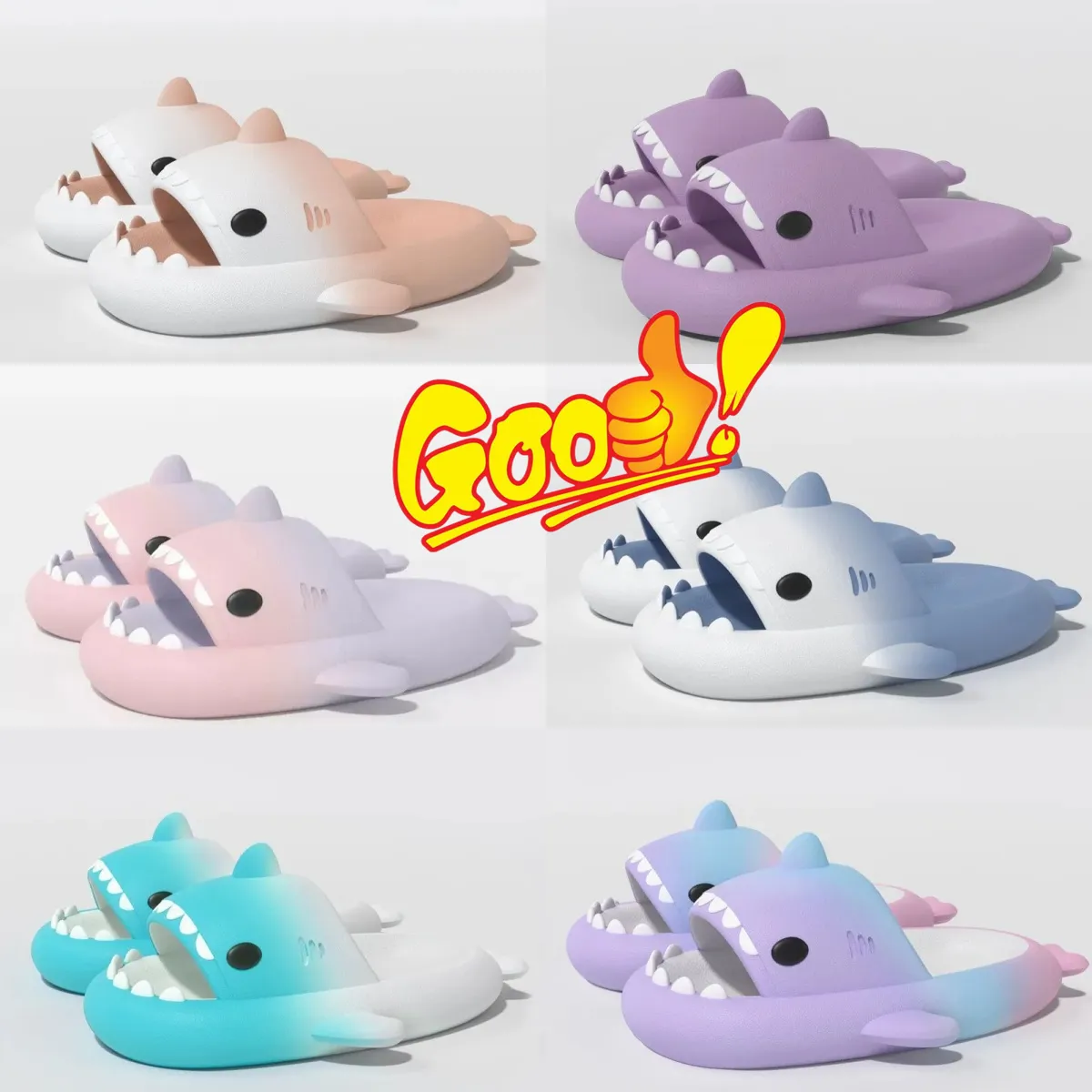 Nieuwe Designer Sandaal Zomer Shark Slippers Shark Slides Dikke Zolen Sandalen Indoor Slippers GAI Eur36-45