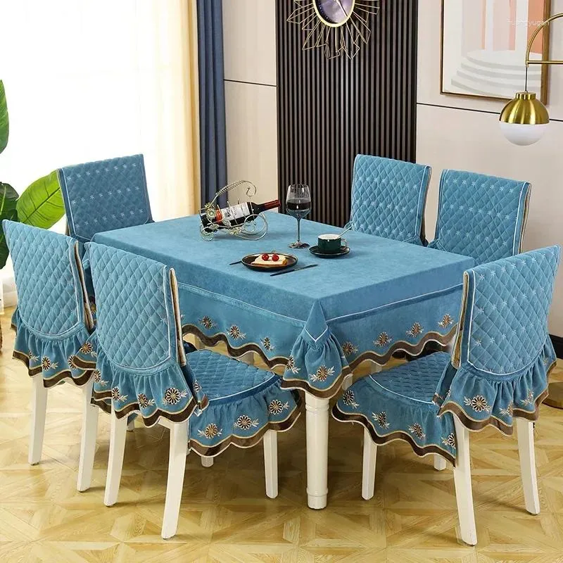 Pano de mesa grosso toalhas de mesa capa de cadeira baixo luxo almofada de alta qualidade múltiplas opções casamento decoração para casa conforto