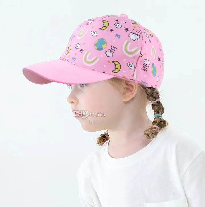 Högkvalitativ baby sommarbaseballhattar anpassade broderi logotyp unisex barn utomhus springa sportboll mössor justerbar spänne visor hatt