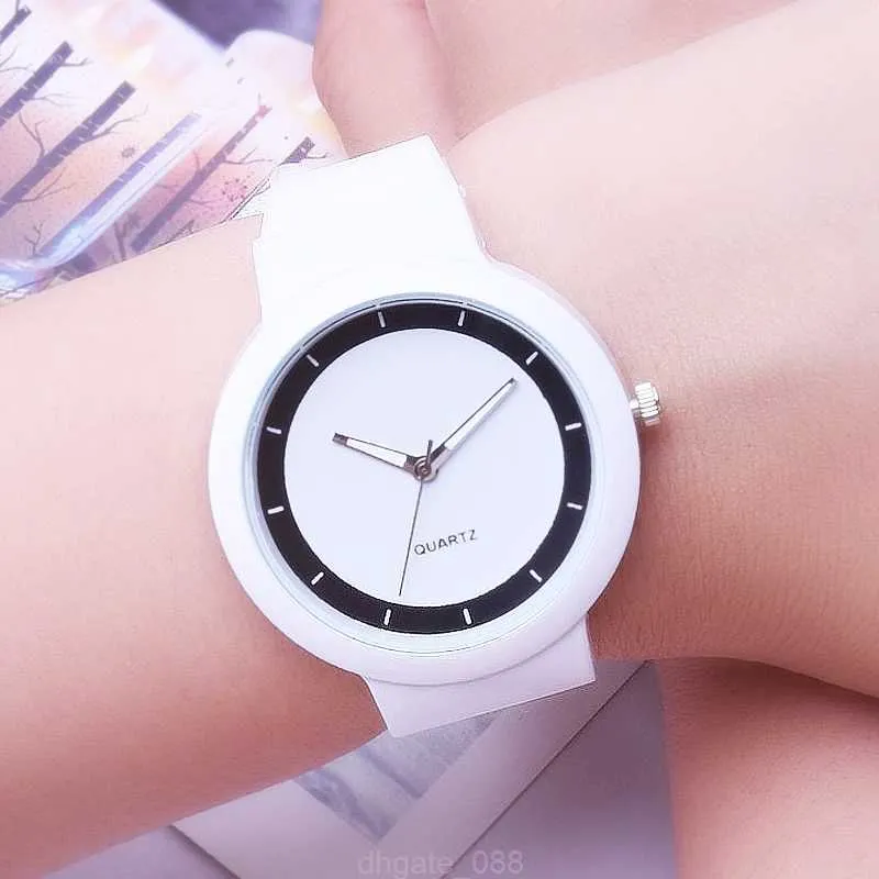 Relógios brancos moda feminina silicone banda analógico relógio de pulso de quartzo das mulheres relógios de pulso de quartzo relogio feminino reloj