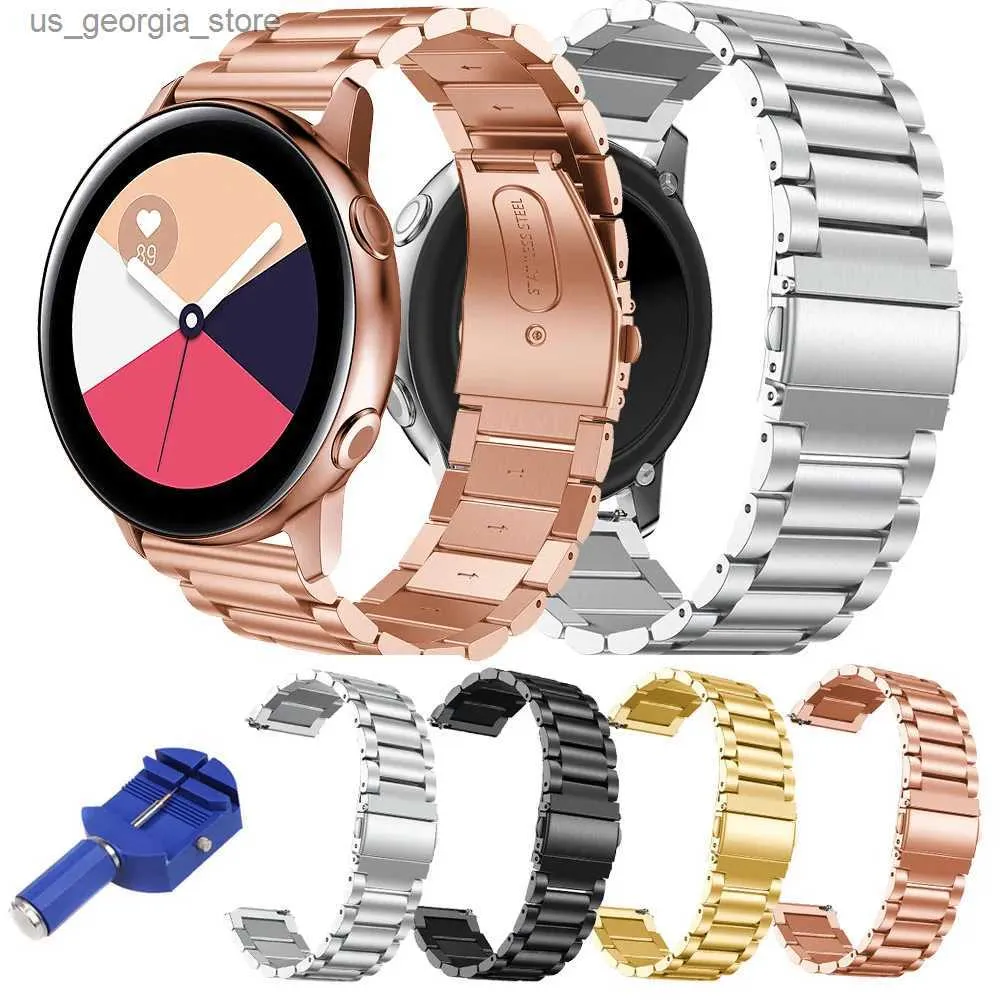 Bracelets de montre Bracelet en acier inoxydable 316L pour Samsung Galaxy Bracelet actif Bracelet à maillons en métal pour Galaxy 42mm Band w Tool Y240321