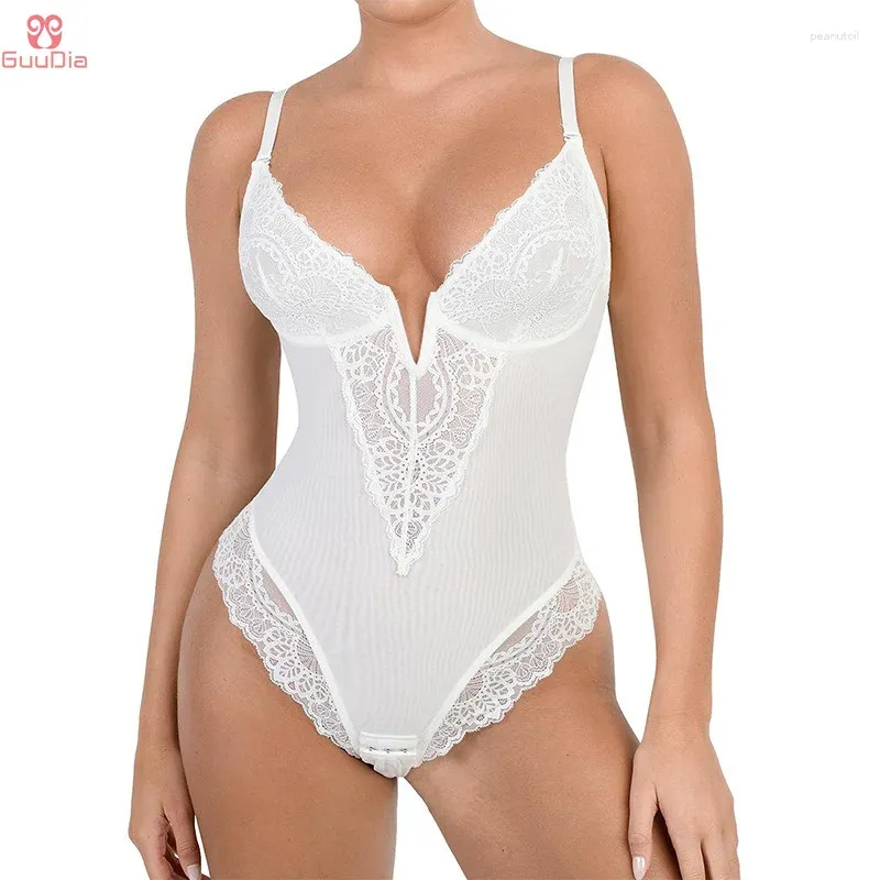 Guaina modellante da donna GUUDIA Tuta con ferretto Controllo leggero Intimo modellante con cavallo aperto Body modellante leggero con tocco setoso Matrimonio elegante