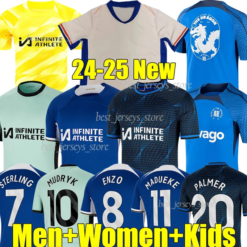 23/24/25 CFC Chinese New Year Soccer Jerseys 2024 Enzo NKUNKU PALMER JACKSON MUDRYK STERLING Cucurella CHUKWUEMEKA MADUEKE T. SILVA SANCHEZ football shirt men kids Kit