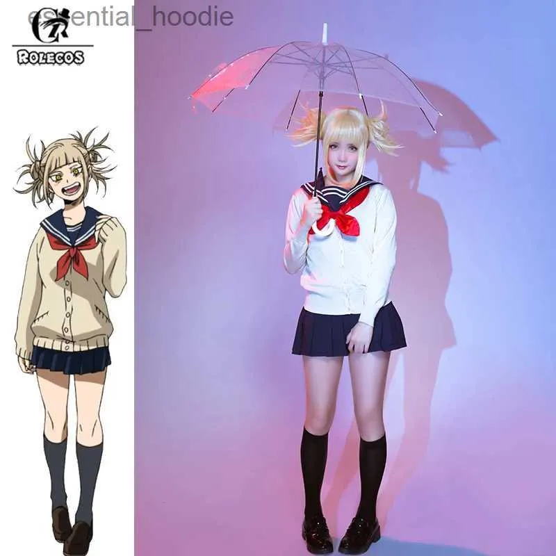 Cosplay Anime Kostüme ROLECOS MHA Anime Rollenspiel mit Himiko Toga BNHA für Damen Uniform KomplettsetC24321