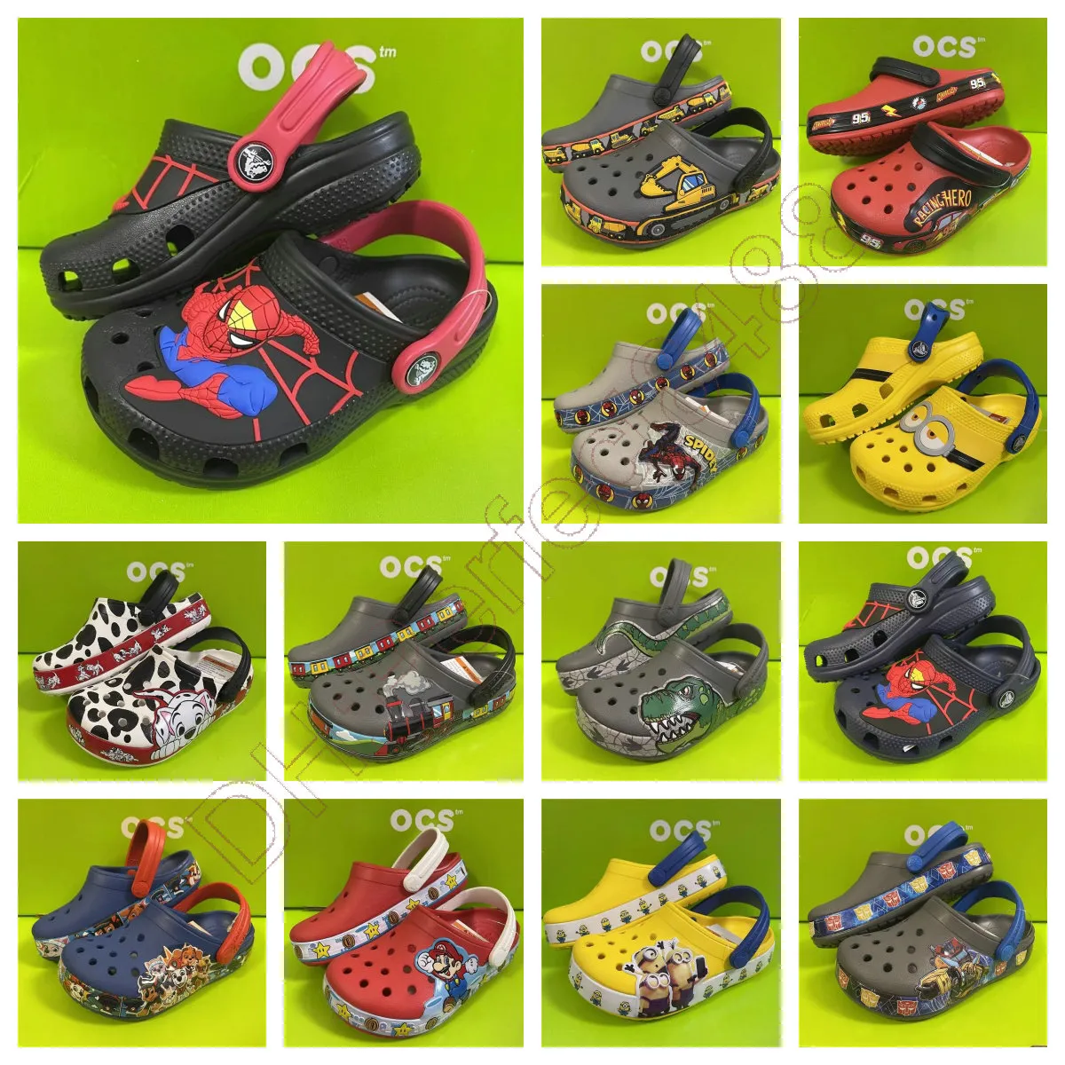 Sandalen EVA Kinder CrocClog Krokodilschuhe rutschfeste leichte bequeme hochwertige Kinder Sommer Strand lüften Slides Designer Cartoon Hausschuhe A-13