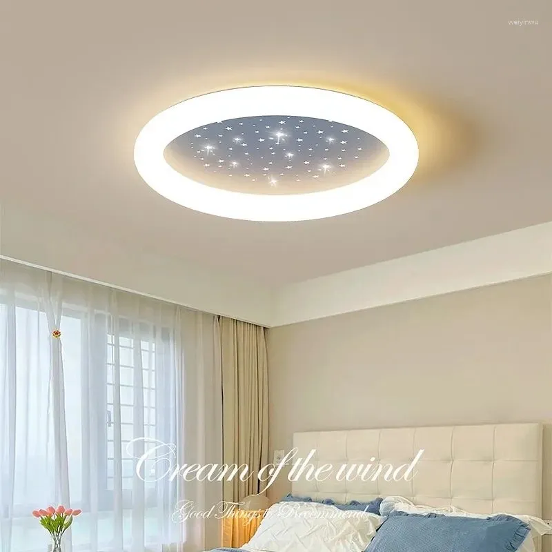 Decke Lichter Moderne Led Wohnzimmer Runde Metall Smart Dimmbare Lampe Schlafzimmer Montiert Hause Luminarias Leuchten