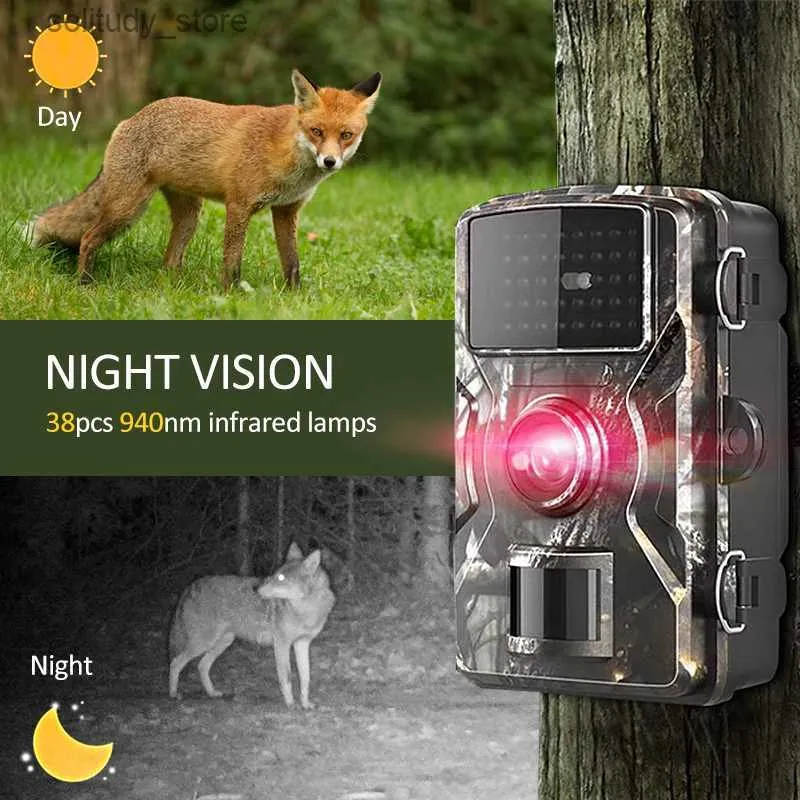 Câmeras de trilha de caça câmera de trilha 16MP 1080P 940nm visão noturna infravermelha ativação de movimento gatilho segurança ao ar livre fotos da vida selvagem Q240326