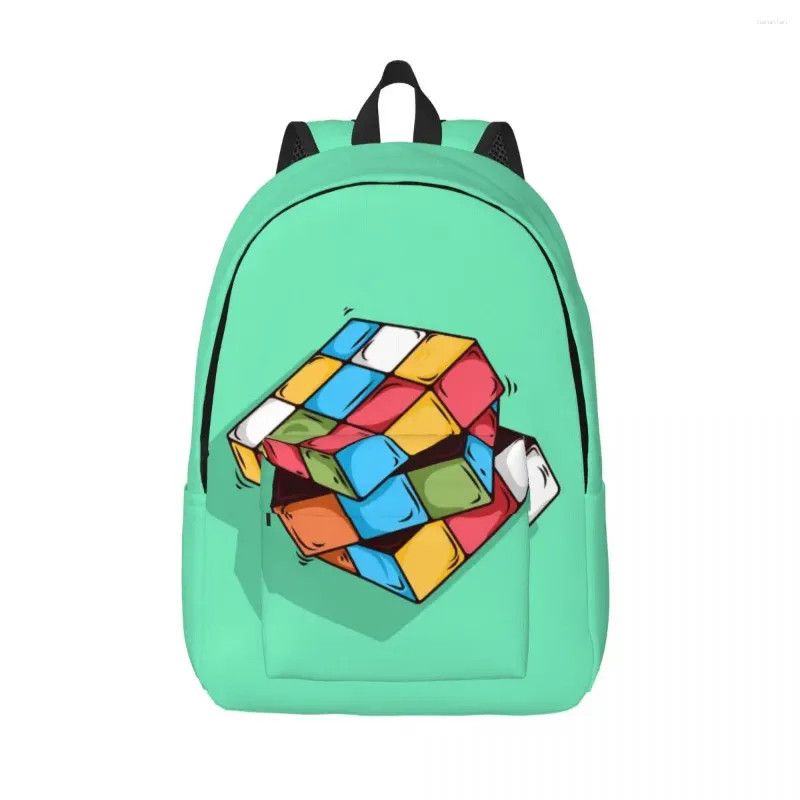 Zaino Divertente Matematica Speed Cubing Donna Puzzle Amante Zaini morbidi Regalo di Natale Borse per la scuola superiore Zaino di qualità universitaria