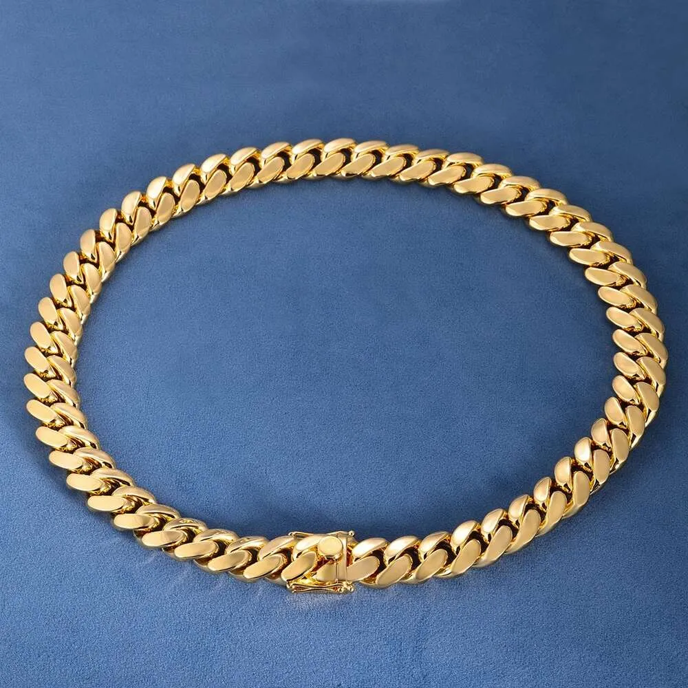 Maßgeschneiderte Herren-Halskette aus 18 mm dickem 10-karätigem 14-karätigem Gold mit kubanischem Gliederarmband in Miami-Form für Männer