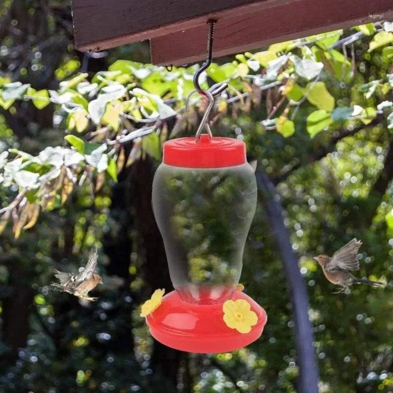 Andere Vogelbedarf Kunststoffe Wasser Feeder Flasche klar hängende Kolibri für Garten Kunststoff Blume Eisen Haken Haustier