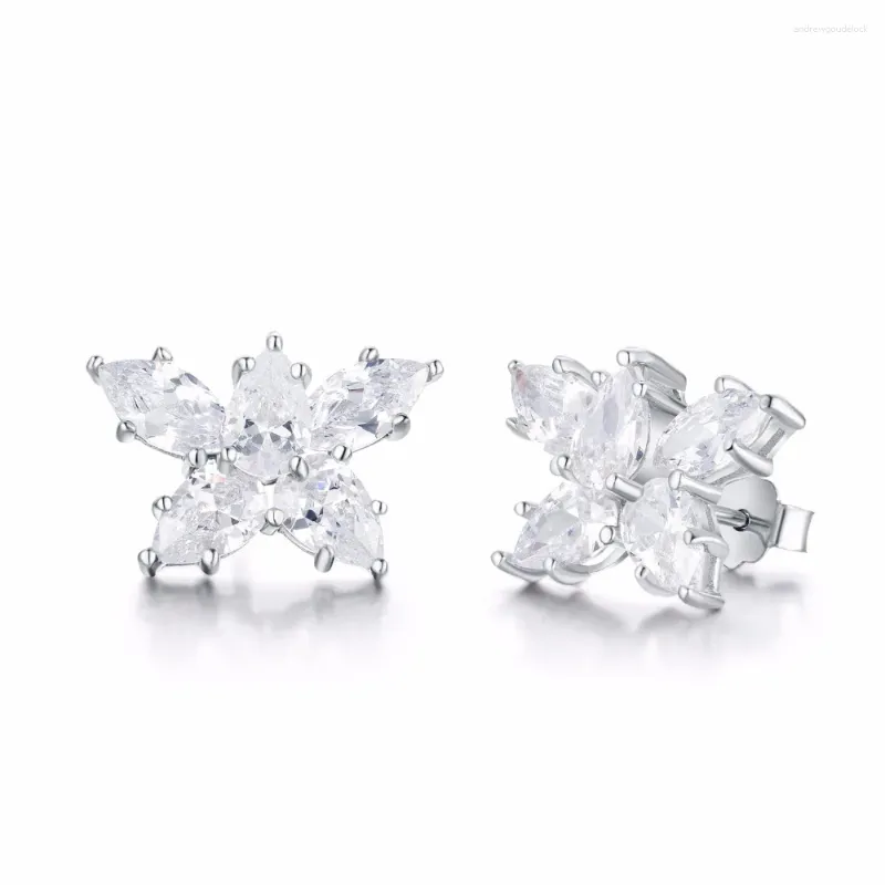 Boucles d'oreilles en argent Sterling 925, étoile fleur, Zircon, Pendientes Oorbellen, Boucle D'oreille, cadeau, bijoux fins