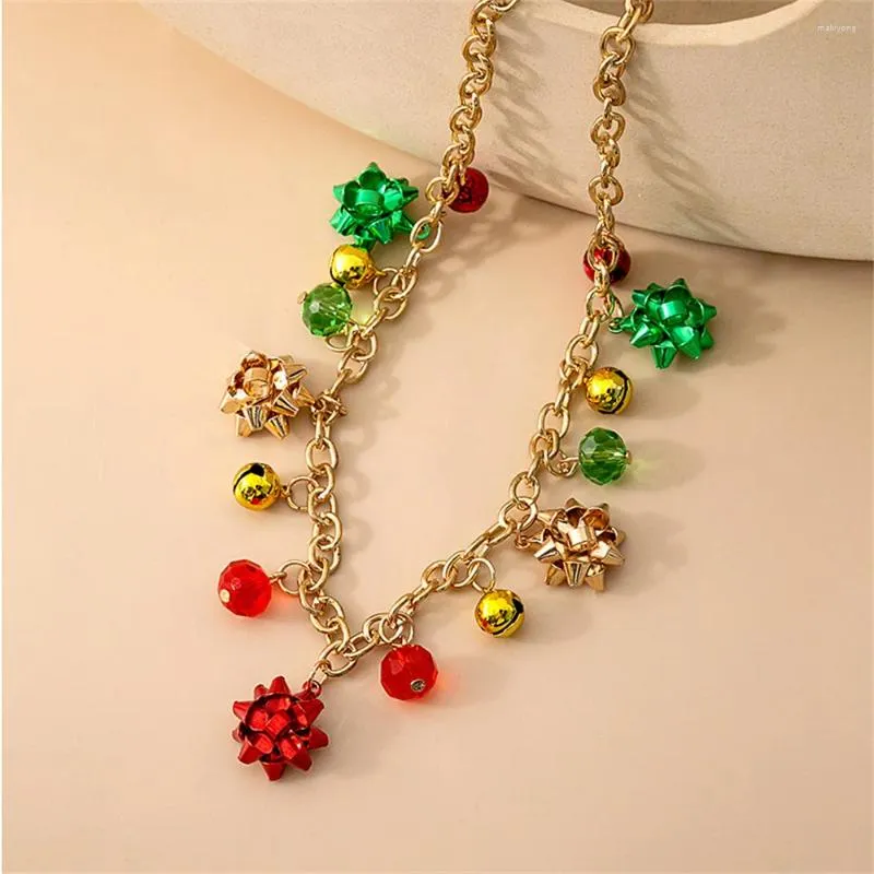 Collane con ciondolo Squisita collana con campana colorata per donne Ragazze Simpatico cartone animato Fiore Accessori gioielli fai da te Regalo di Natale Regali per coppie